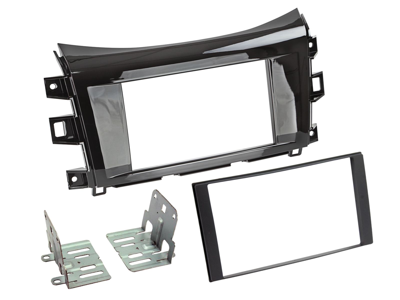 2-DIN Radioblende Nissan Navara/Renault Alaskan Klavierlack