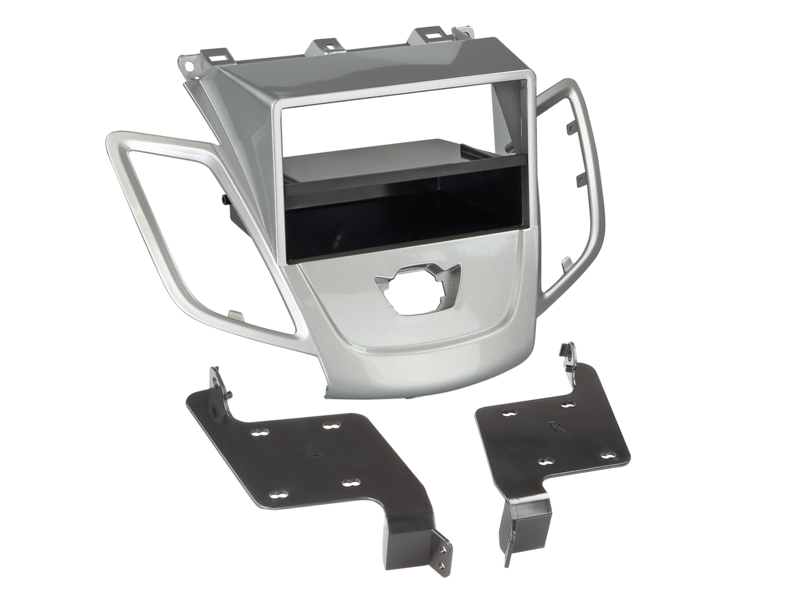 2-DIN Radioblende mit Fach Ford Fiesta ohne Display silber
