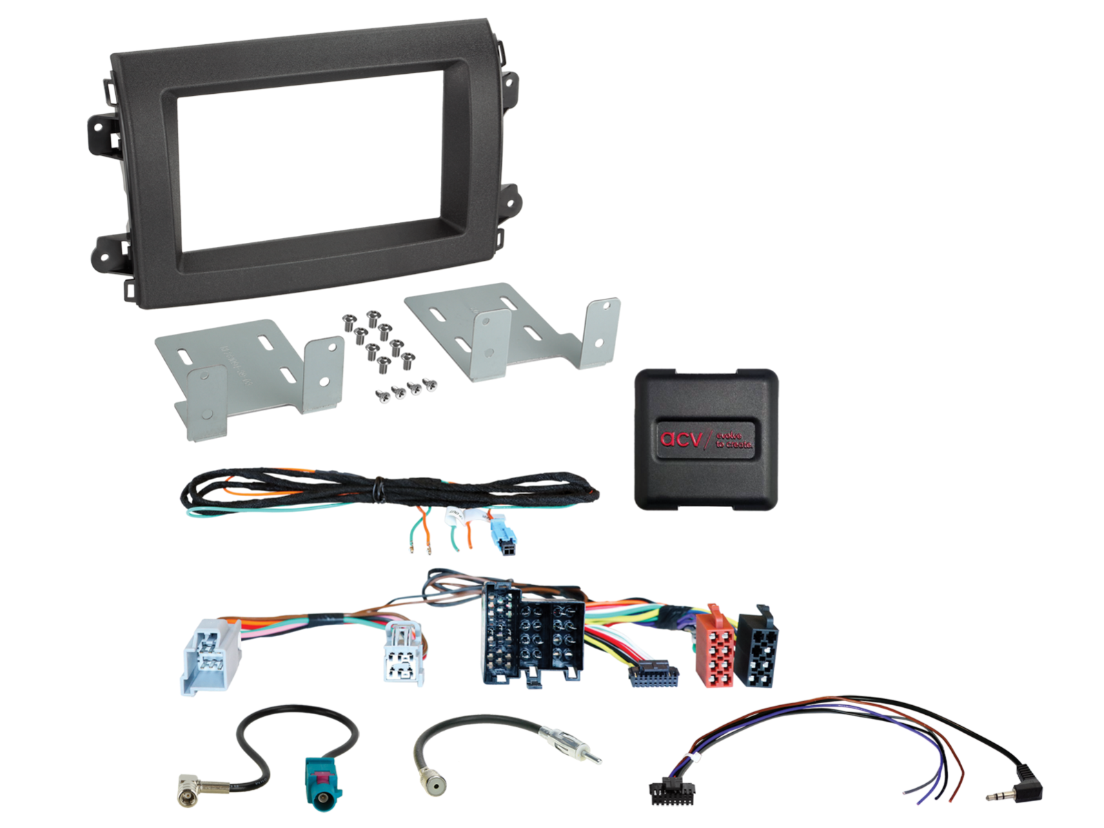 2-DIN Kit Fiat Ducato 11/2021-2025 ISO/Mini ISO LFB/Antenne