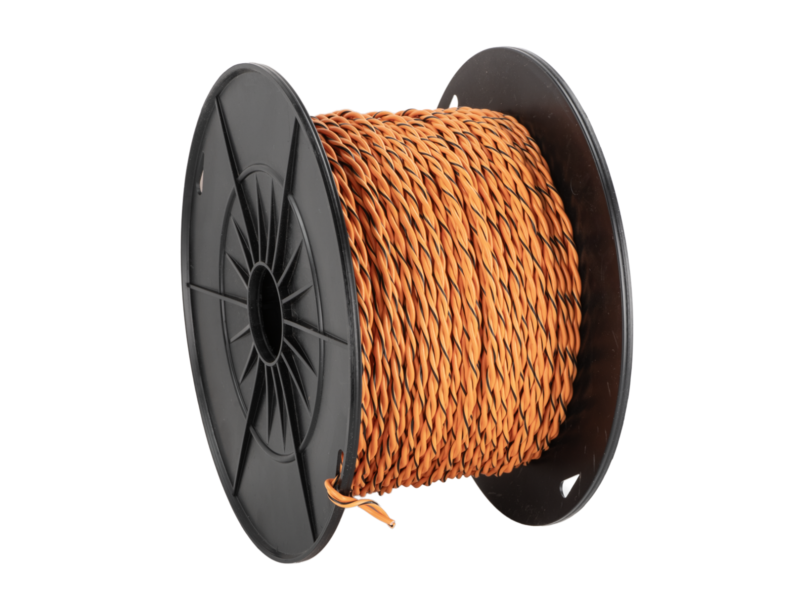 Lautsprecherkabel verdrillt 2x0.75mm² orange/o-schwarz100m