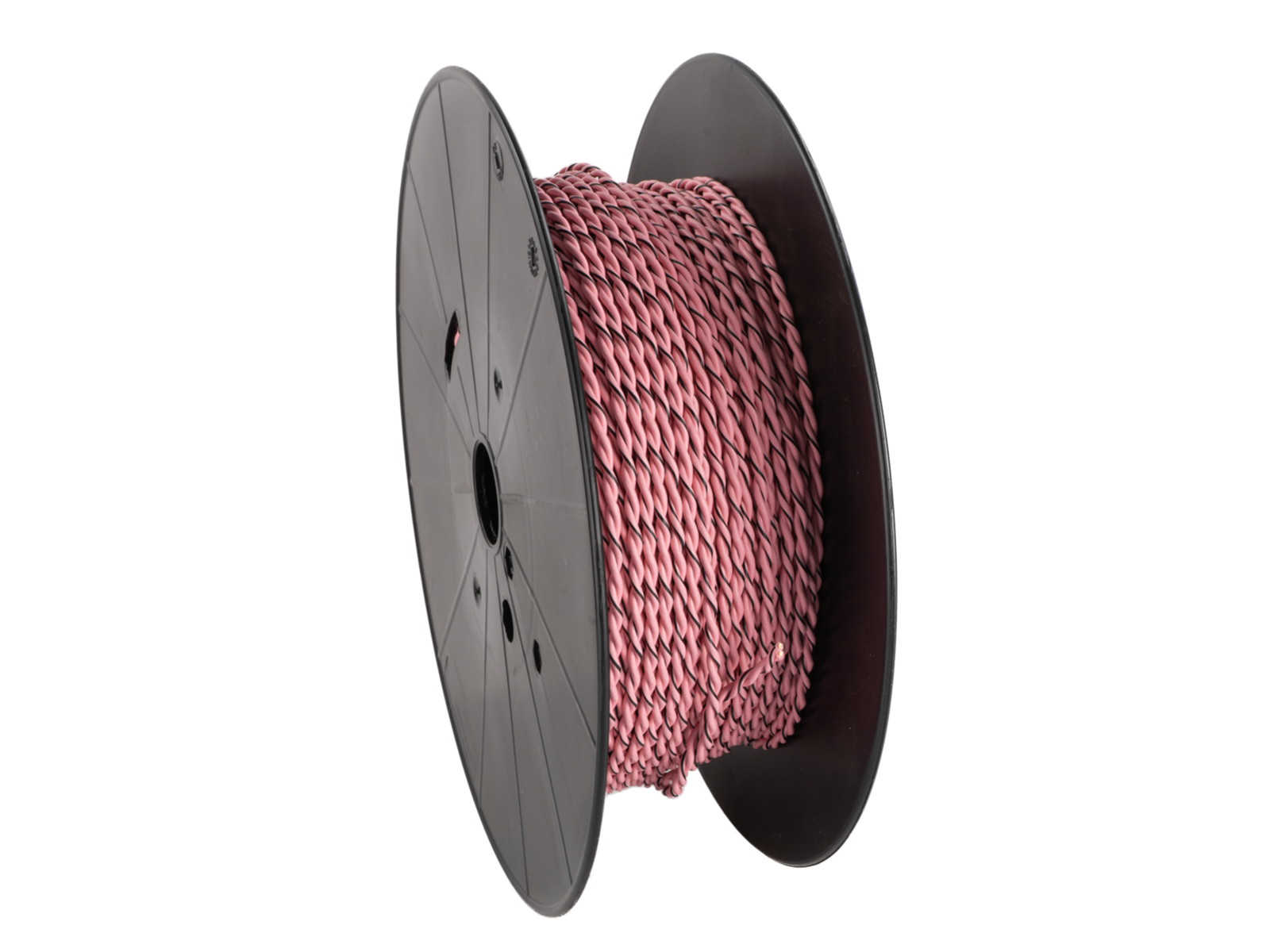 Lautsprecherkabel verdrillt 2x1.50mm² rosa/rosa-schwarz 100m