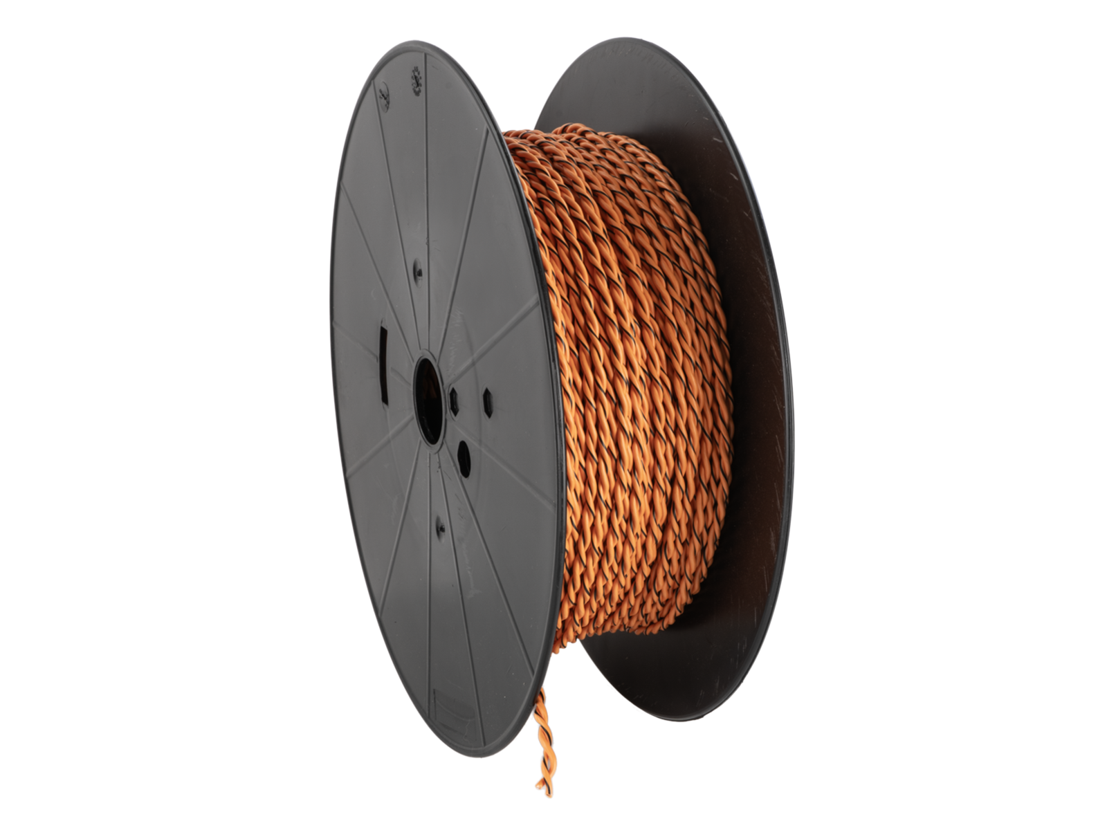 Lautsprecherkabel verdrillt 2x1.50mm² orange/o-schwarz 100m