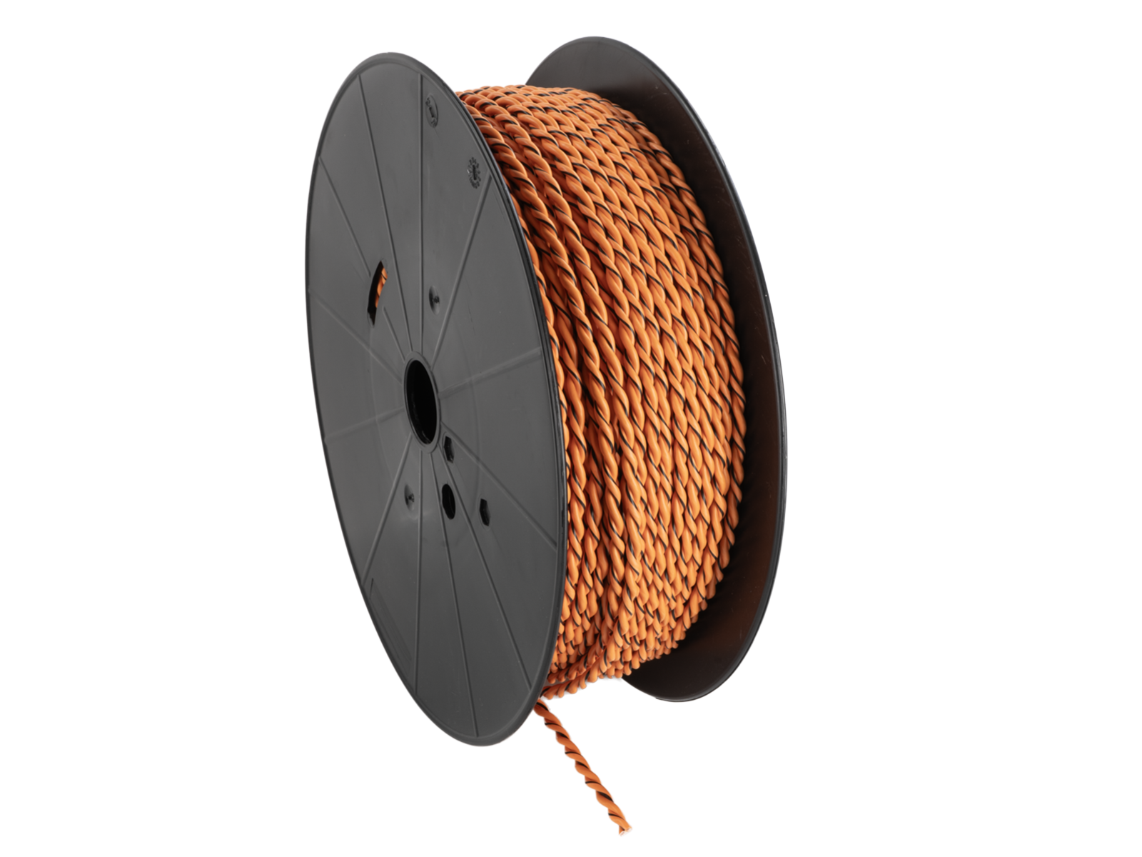 Lautsprecherkabel verdrillt 2x2.50mm² orange/o-schwarz 100m