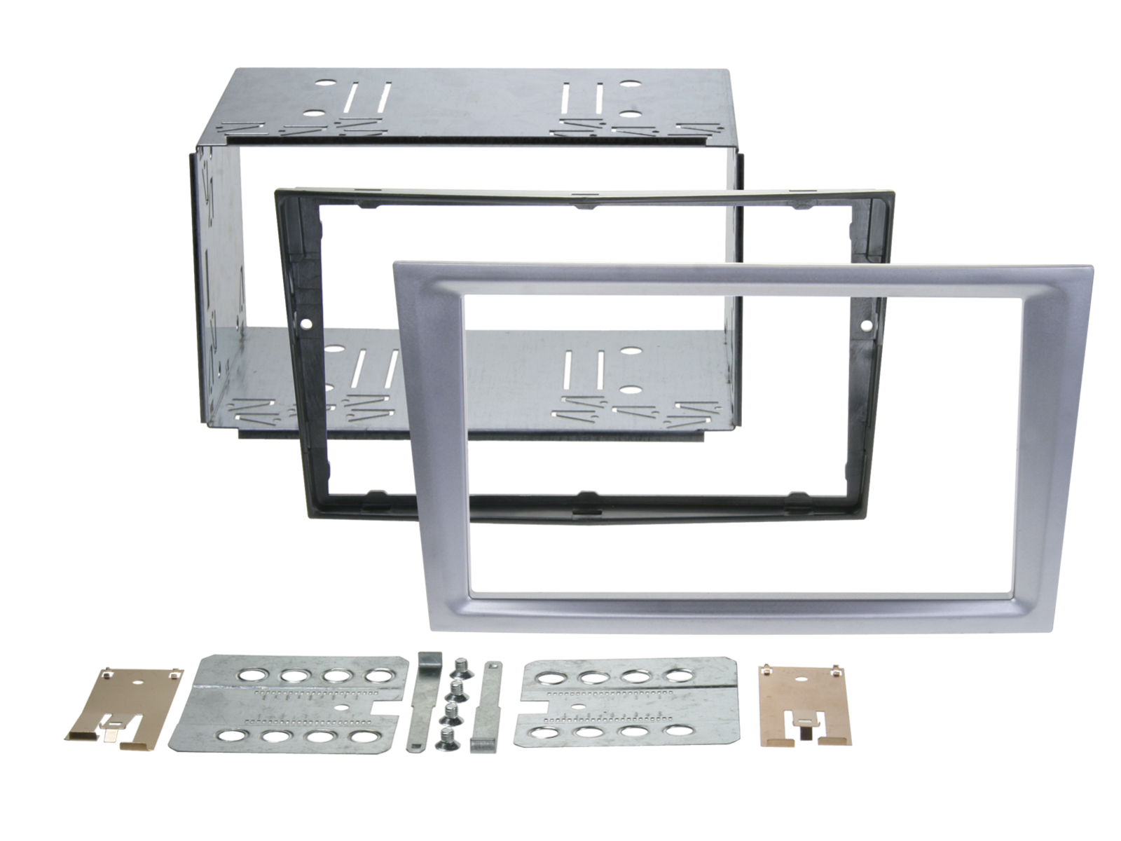 2-DIN Radioblende Opel/Renault/Subaru/Suzuki matt-chrom