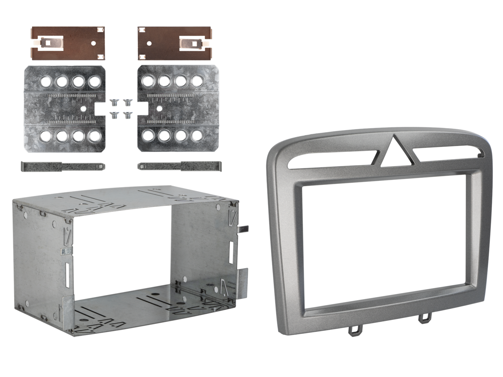 2-DIN Kit Peugeot 308/RCZ RD4 Gerät LFB/Antenne silber