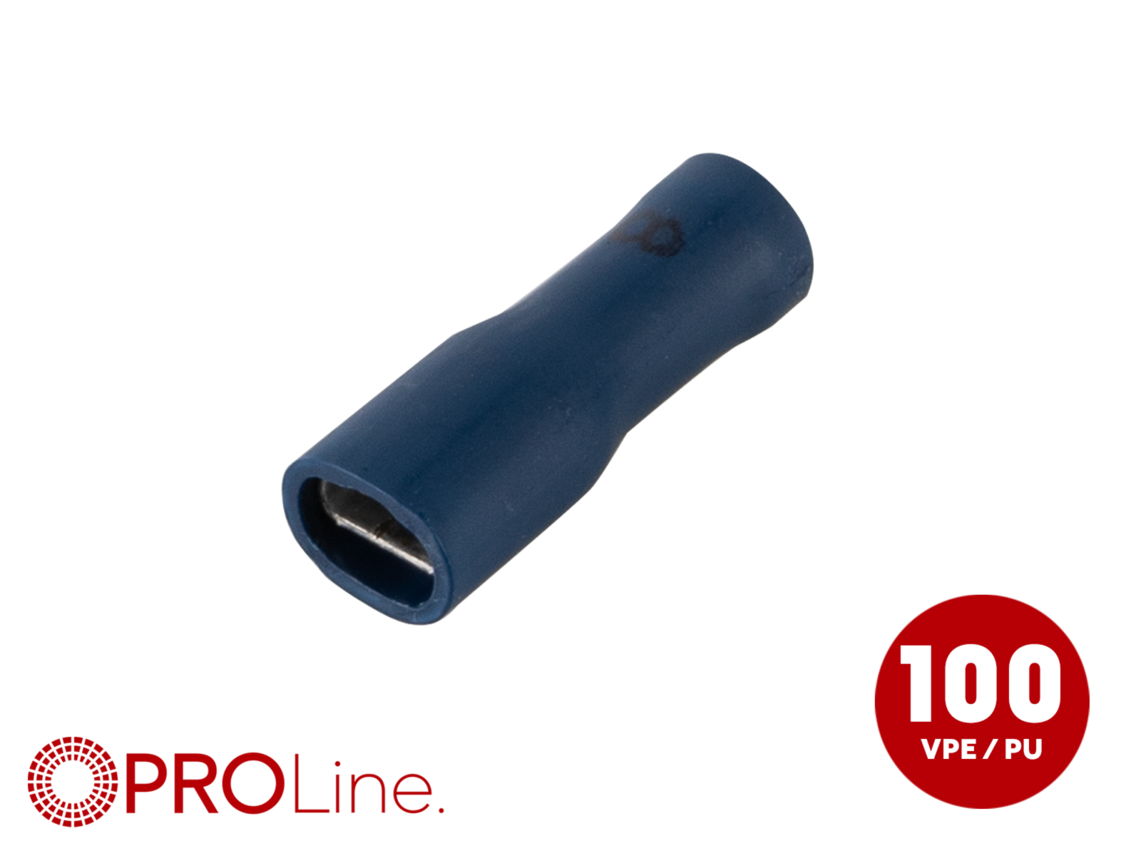 Flachsteckhülse(f) 1,5mm²-2,5mm²/4,8mm blau STVI 100 Stück