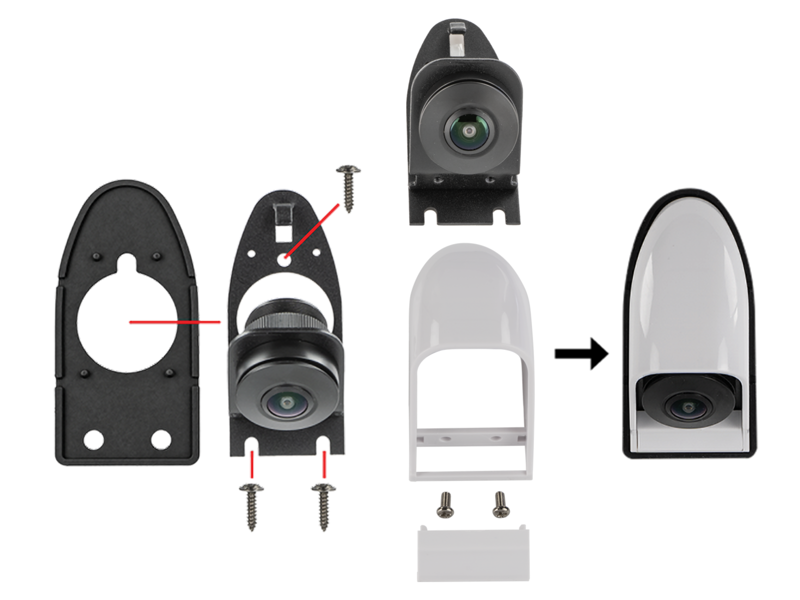 Rückfahrkamera Transporter/Wohnmobil Tropfenform Multiview