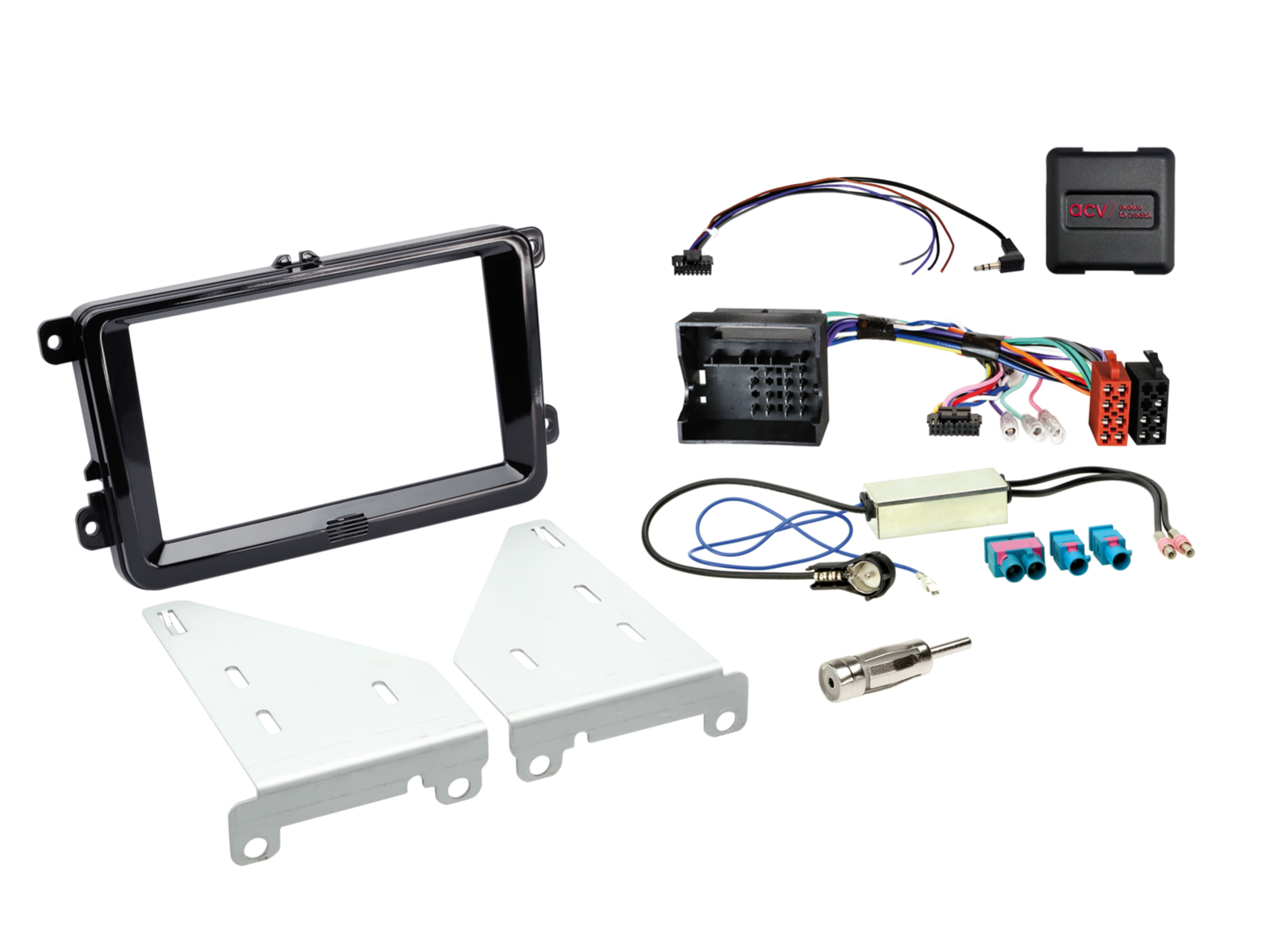 2-DIN Kit Seat/Skoda/VW LFB/Antenne(Set) Klavierlack