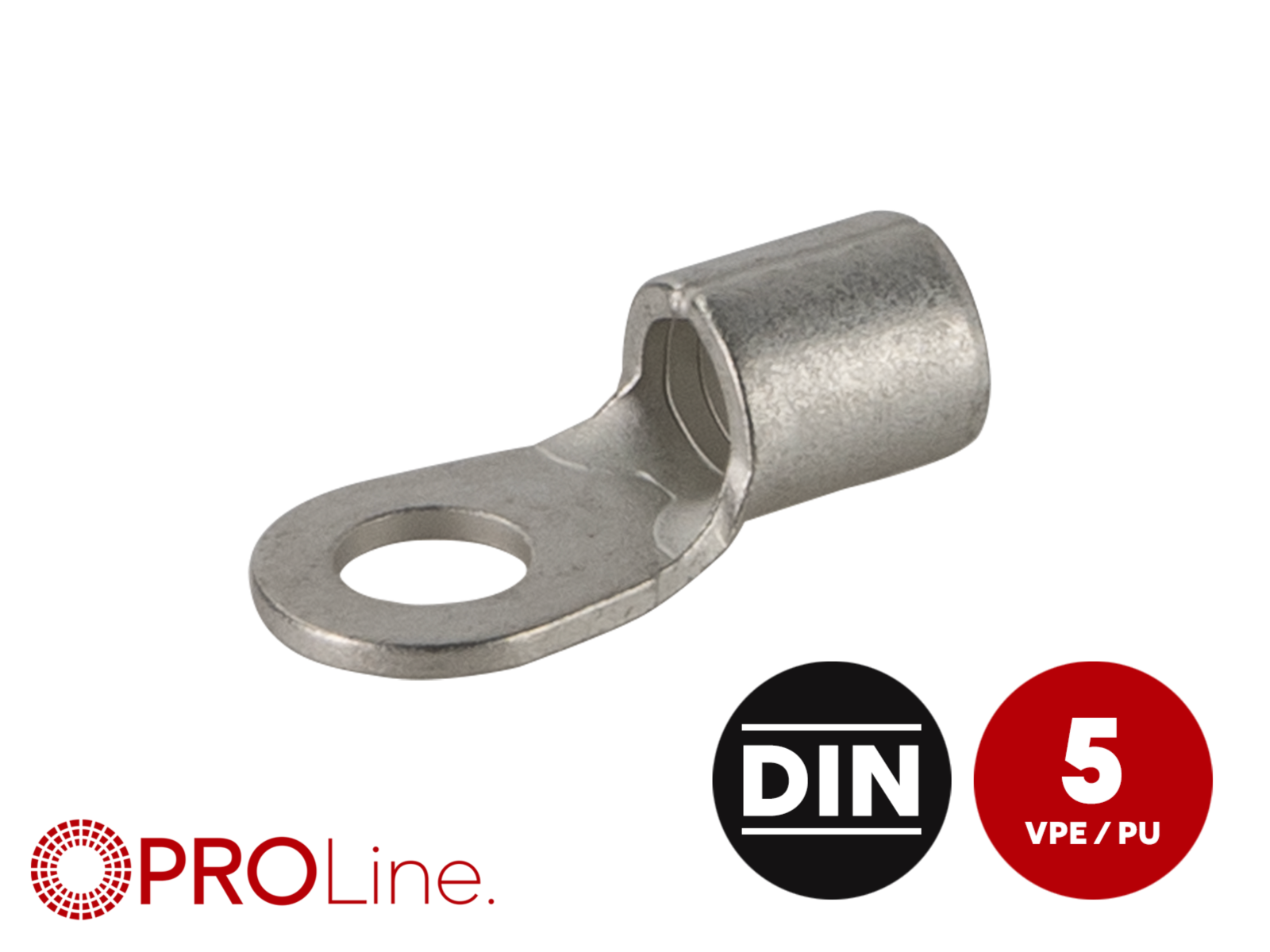 Ringkabelschuh 10mm²/5,3mm M5 unisoliert 5 Stück