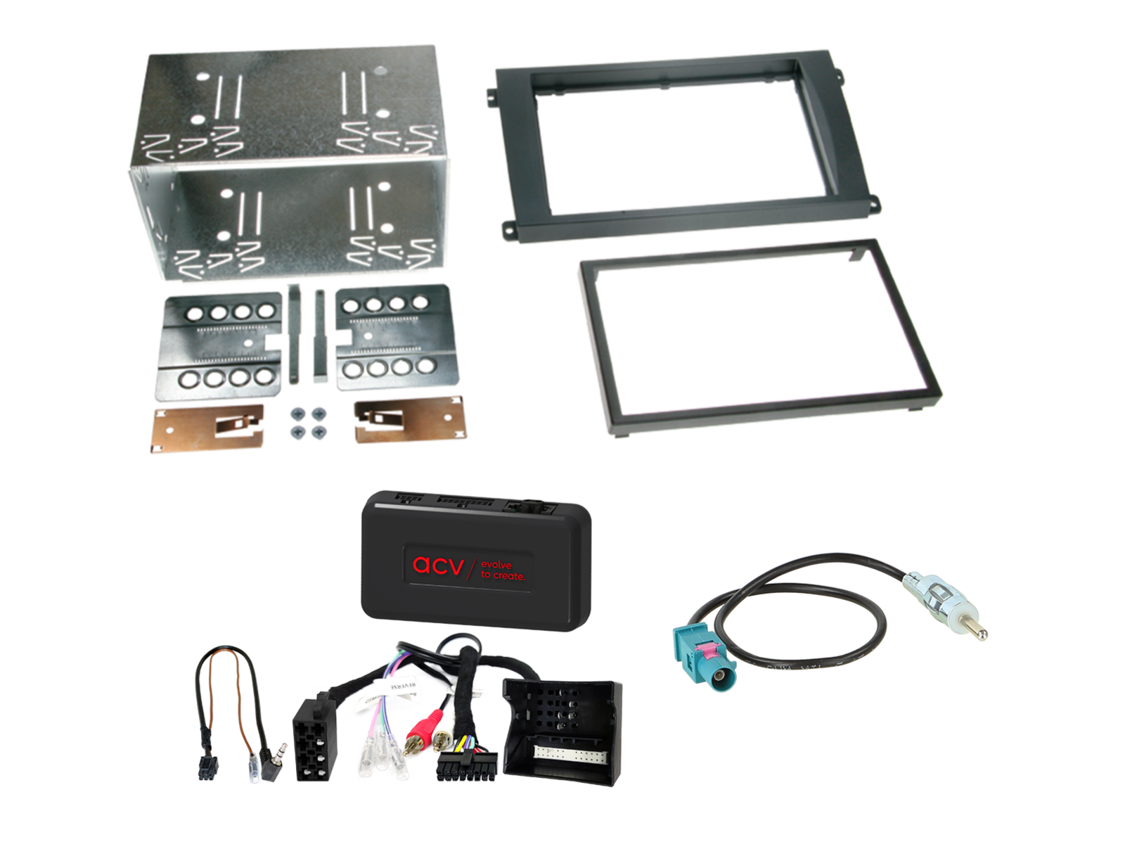 2-DIN Kit Porsche Cayenne(9PA/955) 2007-2010 LFB/Antenne/Amp