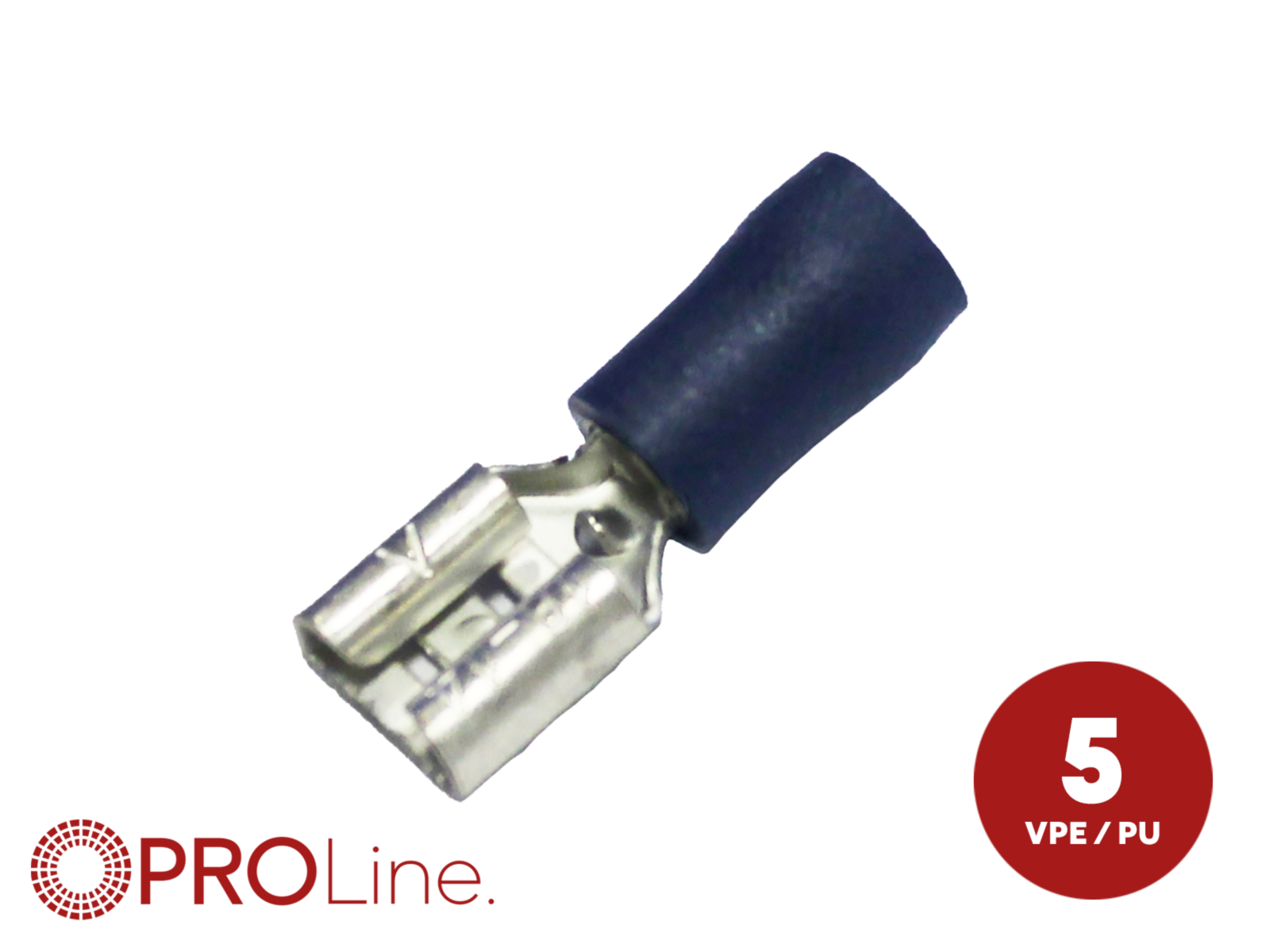 Flachsteckhülse(f) 1,5mm²-2,5mm²/8,0mm blau ST 5 Stück