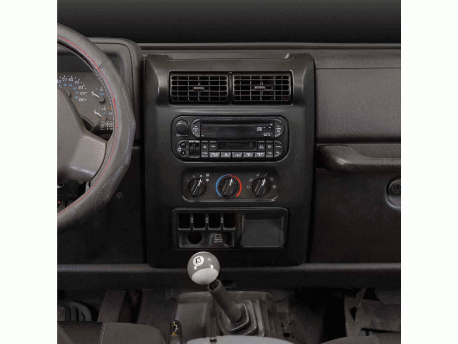 2-DIN Radioblende Jeep Wrangler(TJ) 01/2003-03/2007