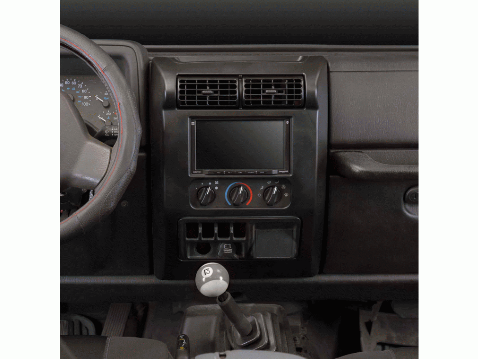 2-DIN Radioblende Jeep Wrangler(TJ) 01/2003-03/2007