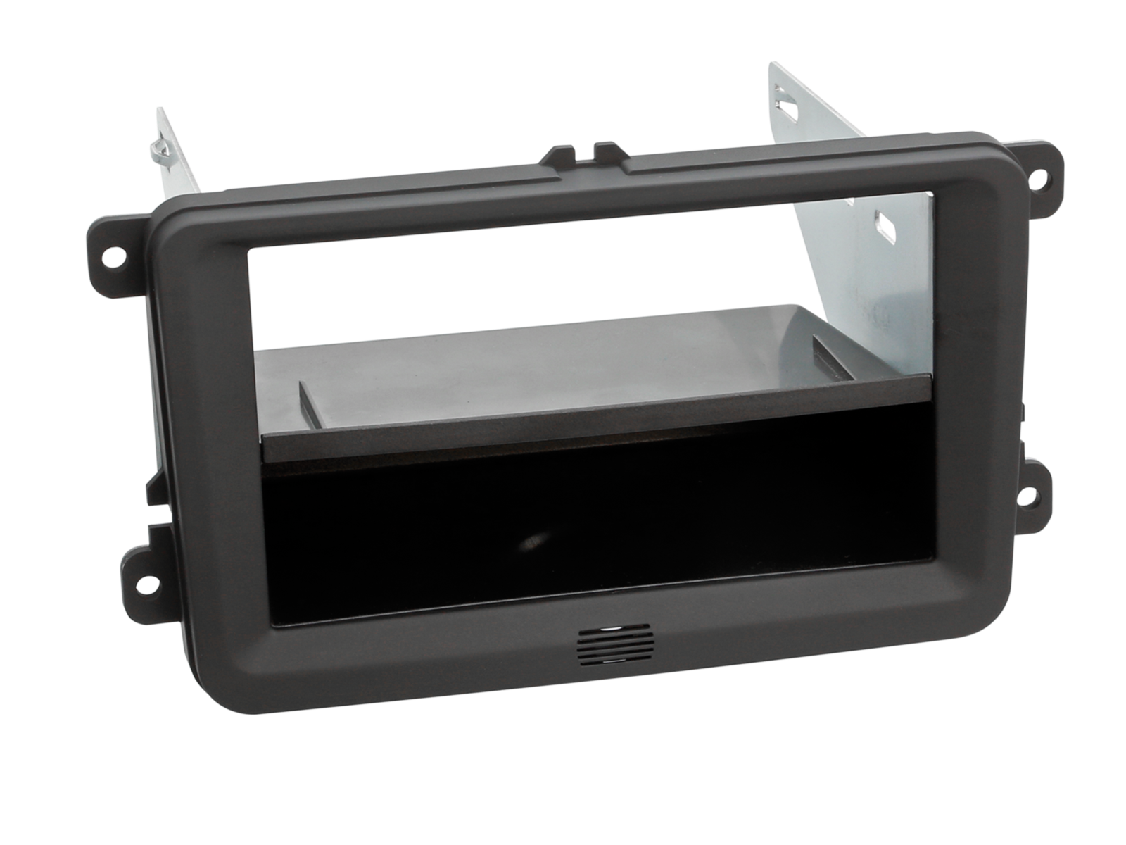 2-DIN Radioblende mit Fach Seat/ Skoda/VW Rubber Touch