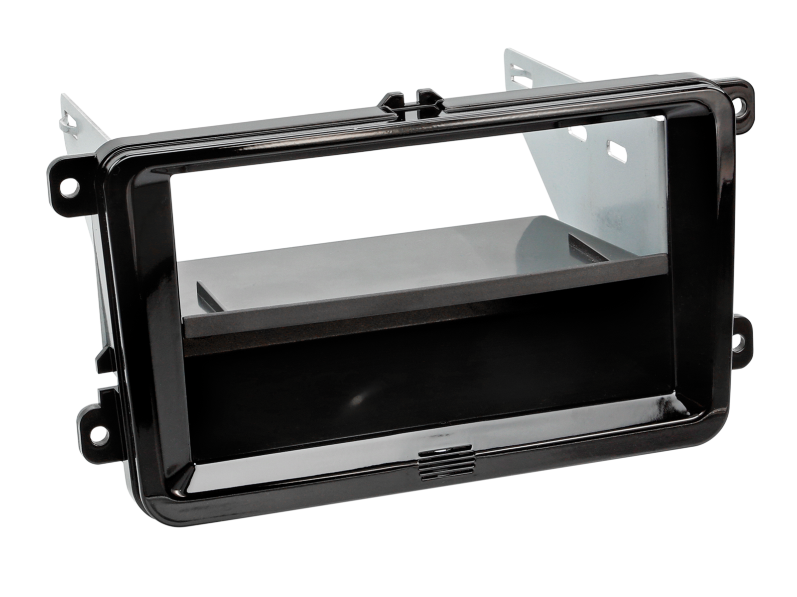 2-DIN Radioblende mit Fach Seat/Skoda/VW Klavierlack schwarz