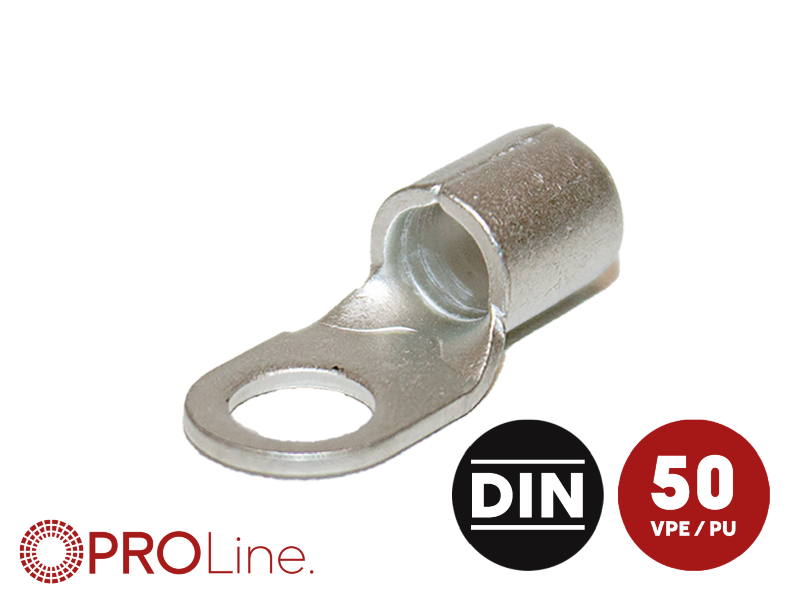 Ringkabelschuh 35mm²/10,5mm M10 unisoliert 50 Stück