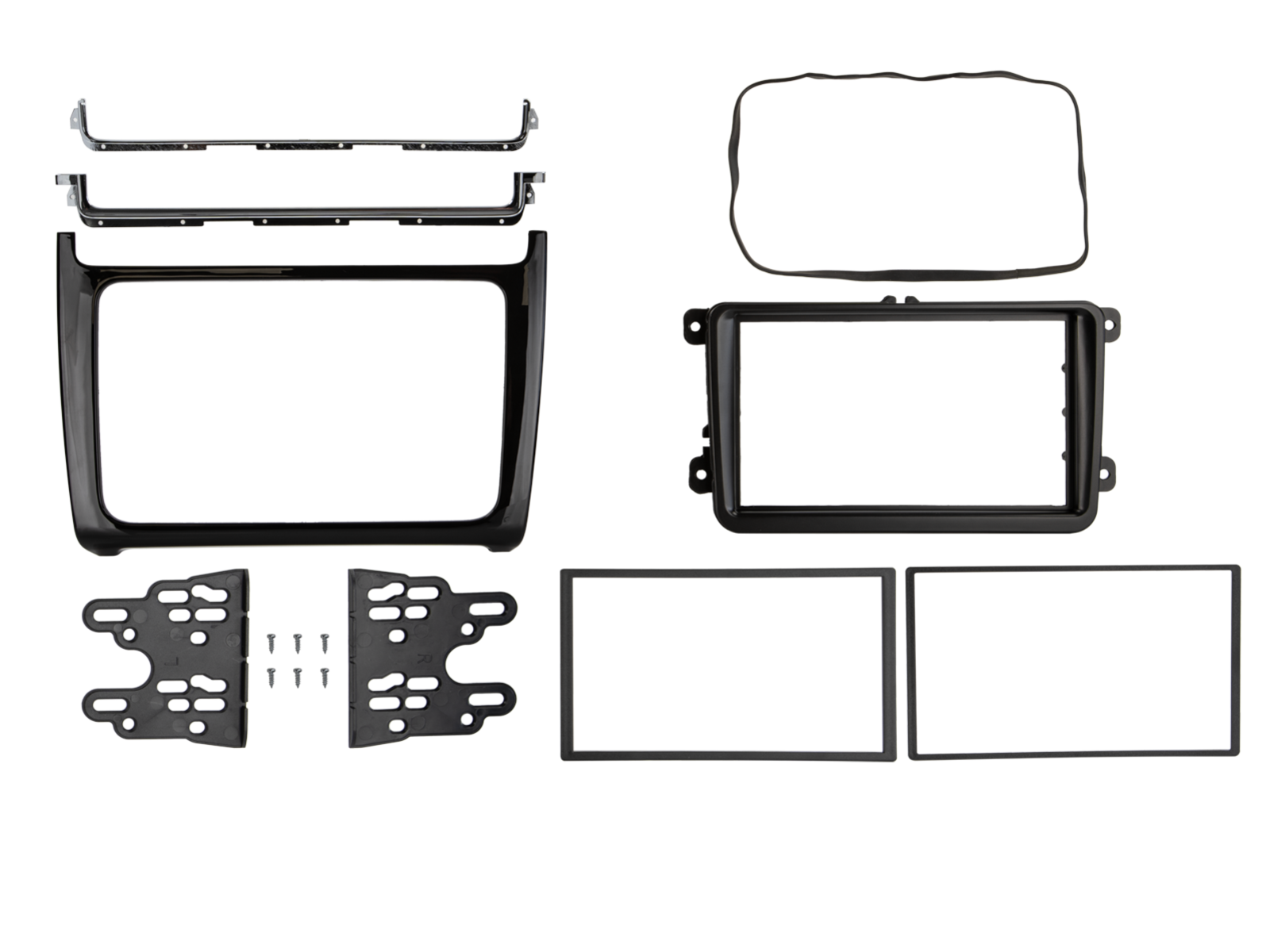 2-DIN Kit VW Polo 2014-2017 Klavierlack i-dapter/Anntenne