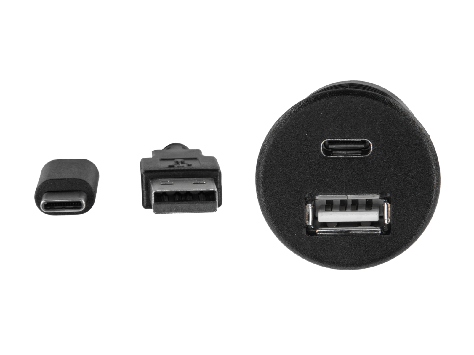 USB Einbaubuchse USB-A/USB-C lose