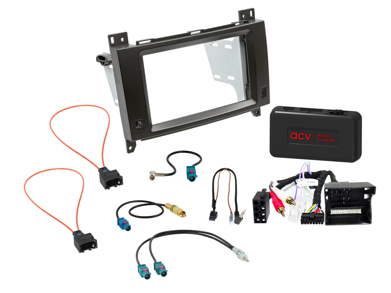 2-DIN Kit Mercedes A-Klasse/B-Klasse LFB/Antenne/Amp