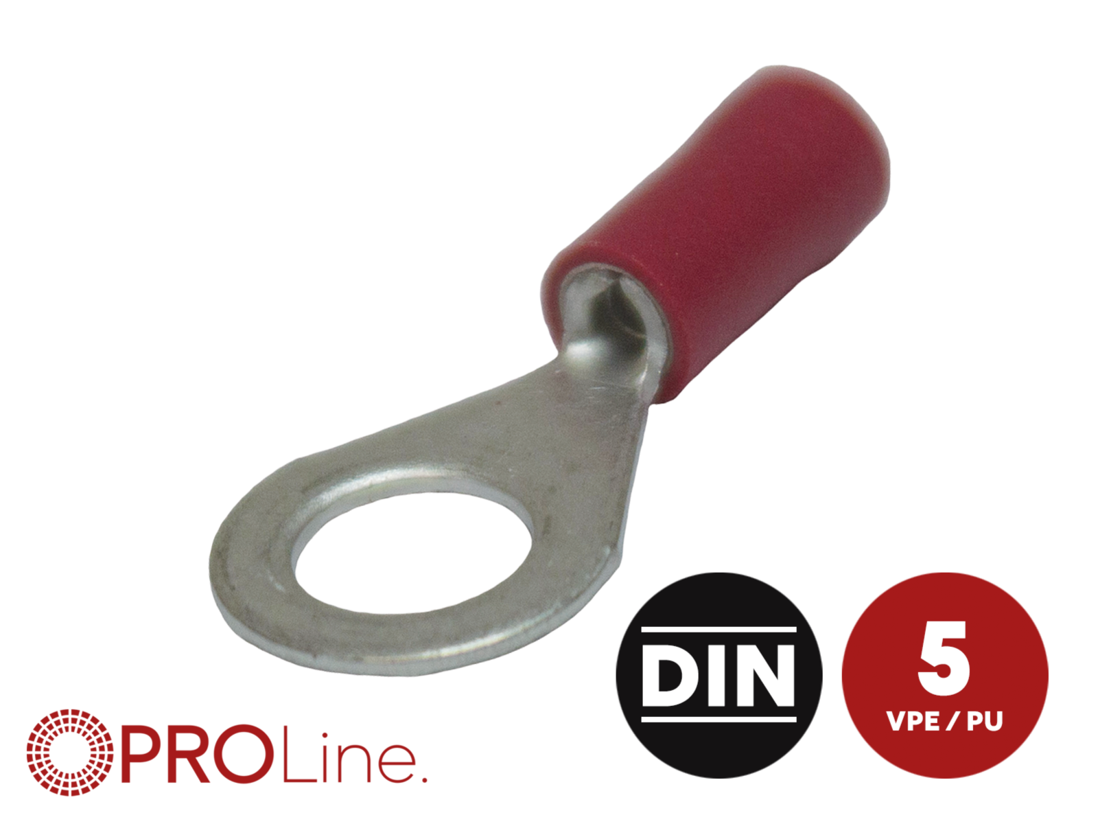 Ringkabelschuh 0,5mm²-1,5mm²/6,5mm rot EE 5 Stück