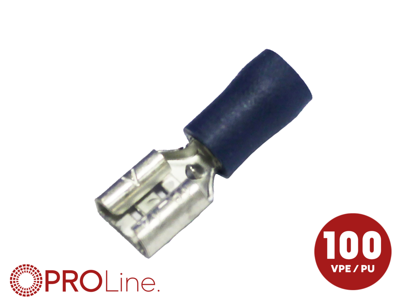 Flachsteckhülse(f) 1,5mm²-2,5mm²/8,0mm blau ST 100 Stück